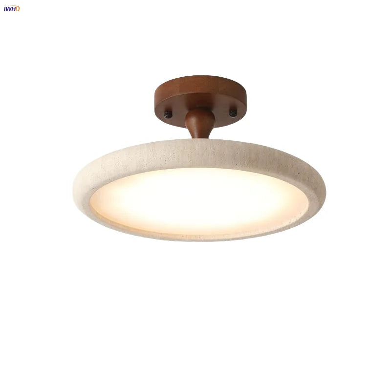 Yellow Cave Stone LED Ceiling Lamp for Restaurant Living Room Decor