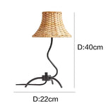 Retro Rattan Weaving Table Lamp LED E27 for Living Room Bedroom Décor.