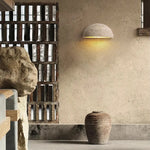 Travertine LED Wall Light: Ancient Chinese Style for Aisle, Study, Porch, Bedside.