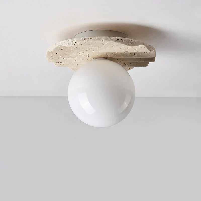 Natural Stone LED Ceiling Light | Modern Indoor Living Room Lamp