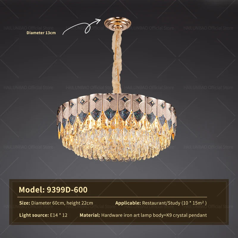 Crystal Chandelier: Modern Luxury for Living Room, Bedroom, Dining Room