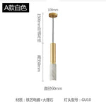 Small Chandelier Art Marble Terrazzo Single Head Pendant Light