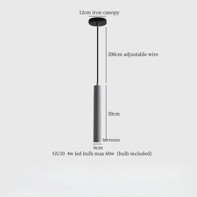 Afralia™ Terrazzo LED Pendant Lights: Modern Minimalist Hanging Lamp for Living Room and Cafe