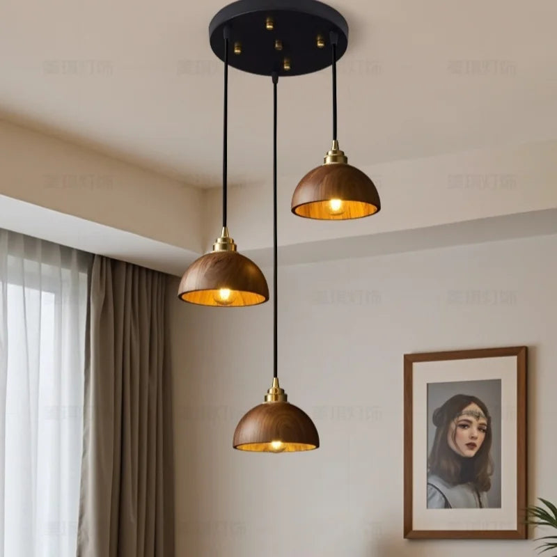 Wooden LED Pendant Lamp for Home & Commercial Spaces
