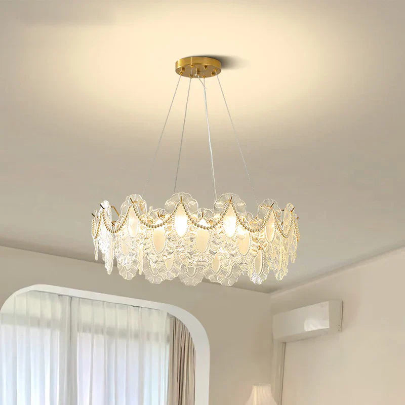 Crystal Shell Chandelier for Modern Luxury Living Room and Dining Room