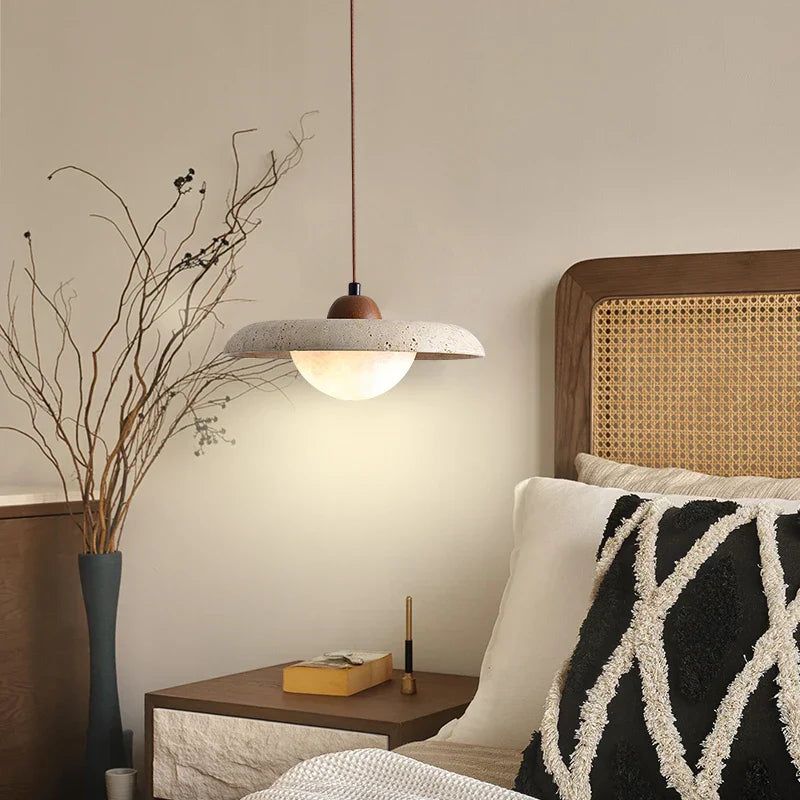 White Glass LED Pendant Light Hanglamp