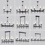 Gold Metal Glass LED Pendant Lights Chain Hanging Lamp