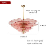 Amber Glass Ceiling Chandelier for Elegant Living Room Decor.