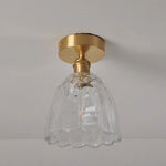 Glass Flower LED Ceiling Lights - Modern Nordic Canopy Lamparas Techo