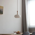 White Glass LED Pendant Lamp: Modern Nordic Style for Kitchen, Dining Room, Bedroom