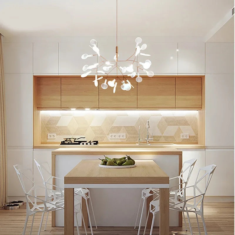 LED Branch Chandelier for Kitchen Dining Bedroom – Nordic Style Hanging Lamp