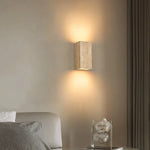 Yellow Travertine COB LED Wall Light for Nordic Living Space