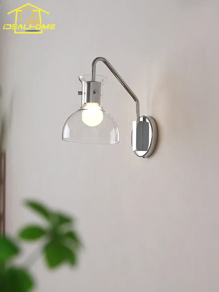 Bauhaus Glass LED Wall Lamp Iron Art Decor for Bedroom Living Room