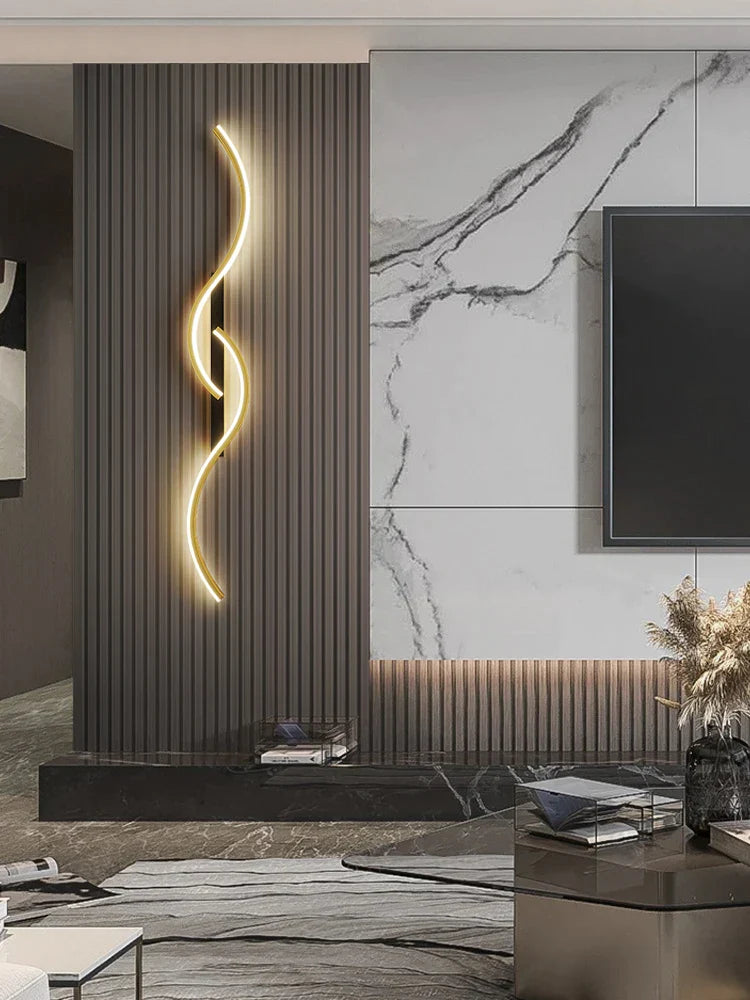 Minimalist Strip Wall Lamp Set for Living Room, TV and Bedroom.