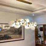 Nordic Gold Iron Pendant Light Disc Chandelier Luxury Glass for Living Room
