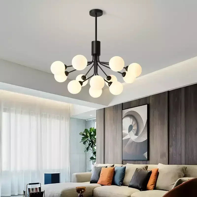 Nordic Magic Glass Ball Chandelier: Luxury Pendant Light for Living Room, Bedroom, Kitchen