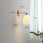 Ceramic Wall Lamp with Knob Switch - Home Lighting