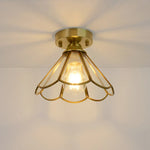 Glass Copper LED Ceiling Light - Nordic Home Lighting Fixture