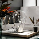 Glass Desk Lamp: Italian Vintage Dimmable Rotary Table Light