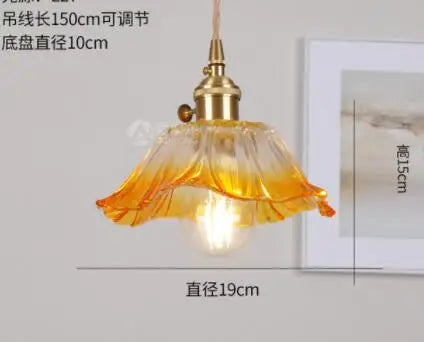 Blue Glass Pendant Lights - Bedroom Dinning Living Room Fixtures