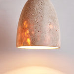 Afralia™ Wabi Sabi LED Pendant Lamps in Yellow Travertine for Bedroom and Living Room