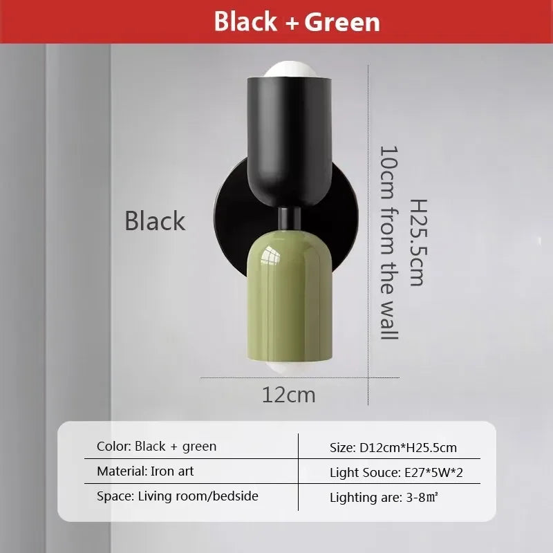 Nordic Double Heads Wall Lamp - Modern LED Cream Wind Style Wall Light