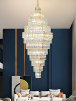 AFRALIA Crystal Large Chandelier for Villa Duplex Loft Stairs Living Room Hall.