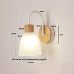 Afralia™ Nordic Glass LED Wall Light Sconce with Pull Chain Switch