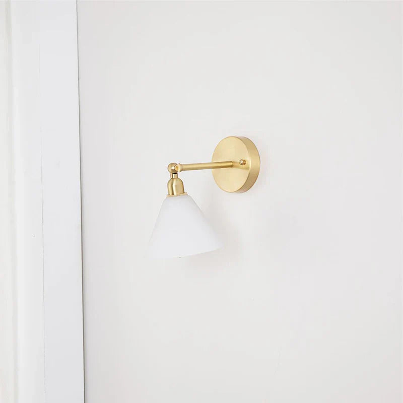 Clear Glass LED Wall Lights Pull Chain Switch Modern Bedside Lamp