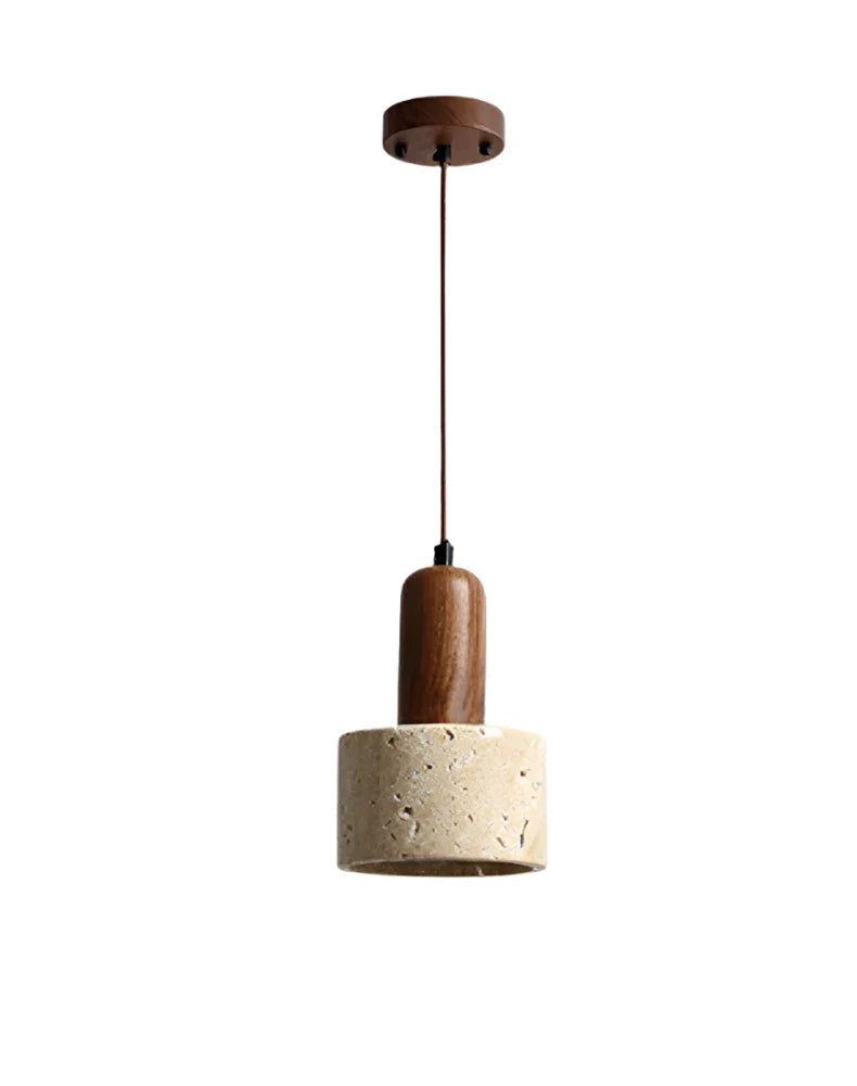 Natural Travertine Pendent Lamp
