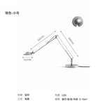 Industrial Black/Chrome LED Rocker Arm Desk Light with Adjustable Arm