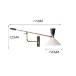 Nordic Long Arm Wall Light Sconce with Adjustable Study Reading Lamp