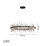 LED Stainless Steel Pendant Light Chandelier for Home Decor in Foyer, Living Room, Bedroom, Restaurant