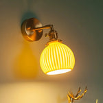 Nordic Modern LED Wall Lamps Copper Arm Ceramic for Home Decor