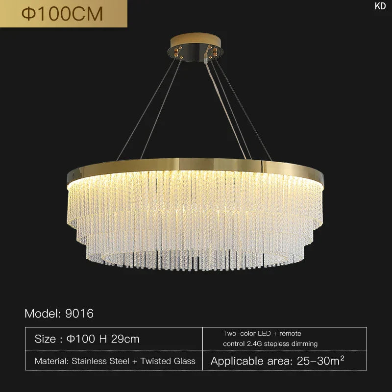 Crystal Pendant Light - Luxury Nordic Lamp for Home and Restaurant
