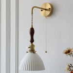 Walnut Wood LED Wall Sconce - Modern Nordic Stair Light Fixture