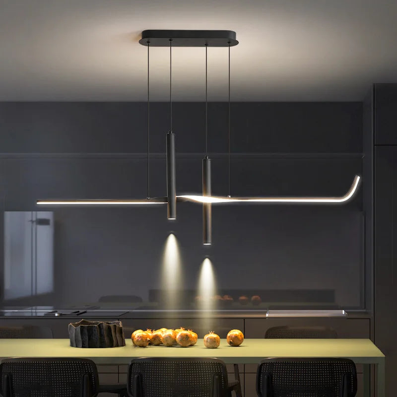 Modern LED Dining Room Chandelier for Minimalist Dining Tables and Bars