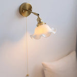 Ceramic LED Wall Lights with Pull Chain Switch for Bathroom Mirror