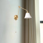 Ceramic LED Wall Lamp with Pull Chain Switch for Stair, Bathroom, Living Room