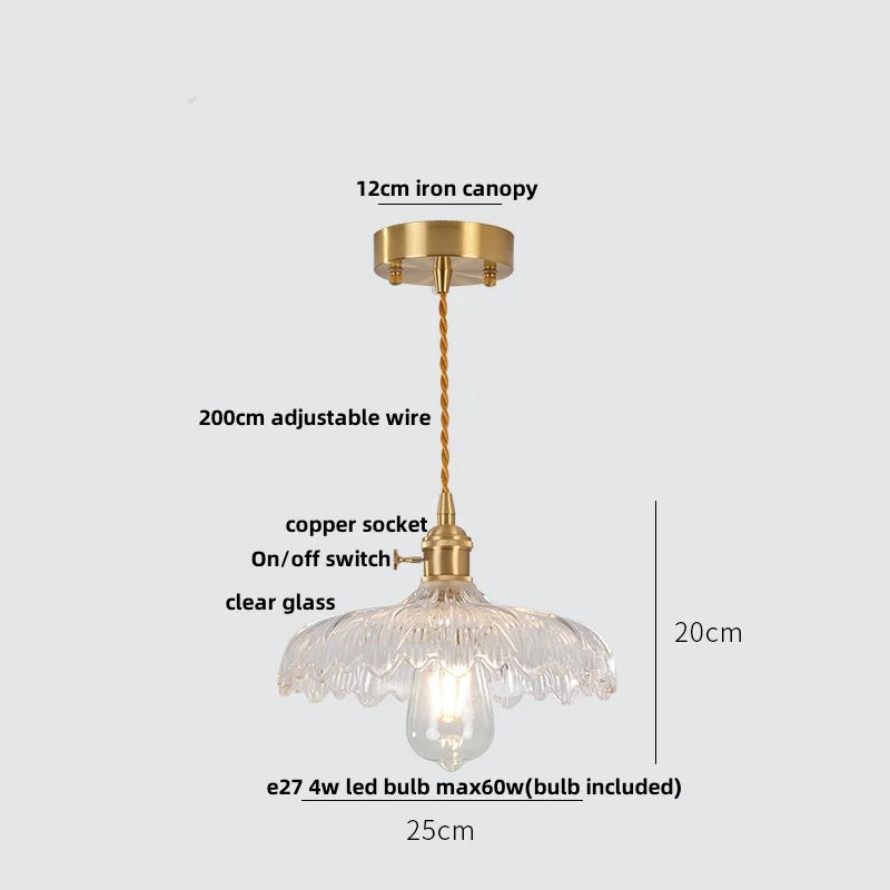 Green Glass LED Pendant Lights | Nordic Modern Kitchen Hanging Lamp Fixtures