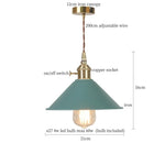 Yellow Iron Art LED Pendant Lights - Modern Nordic Style for Home Decor