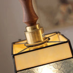 Afralia™ Vintage Flower LED Pendant Light Fixture Japanese Style Wooden Glass Hanging Lamp