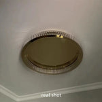 Gold Steel LED Dimmable Ceiling Lights Luxury Crystal Fixture