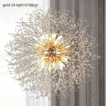 Afralia™ Dandelion Gold/Chrome Chandelier with Crystals, G9 Pendant Lights for Elegant Lighting