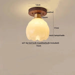 Walnut Copper LED Ceiling Light Modern Home Lighting Luminaria