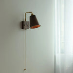 Loft Wood LED Wall Light Fixture Rotatable Bedside Lamp Vintage Walnut