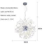 Afralia™ Dandelion Gold/Chrome Chandelier with Crystals, G9 Pendant Lights for Elegant Lighting