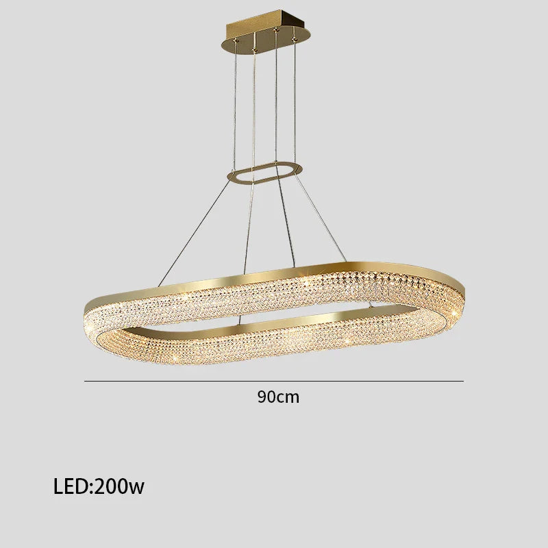 Luxury LED Ring Light Chandelier for Dining Room Décor