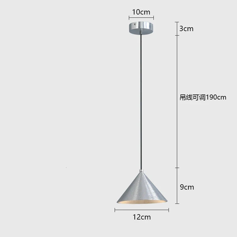 Brushed Sliver Black Pendant Light Chandelier for Bedroom Kitchen Dining Room