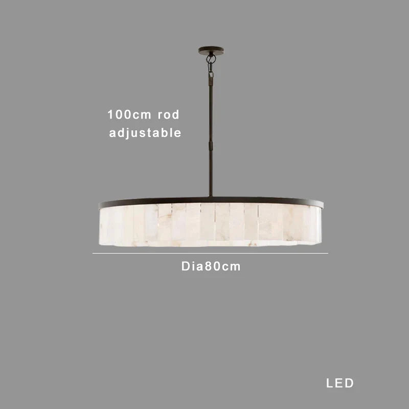 Luxury Marble Ceiling Pendant Light: Elegant LED Dimmable Fixture for Living Room